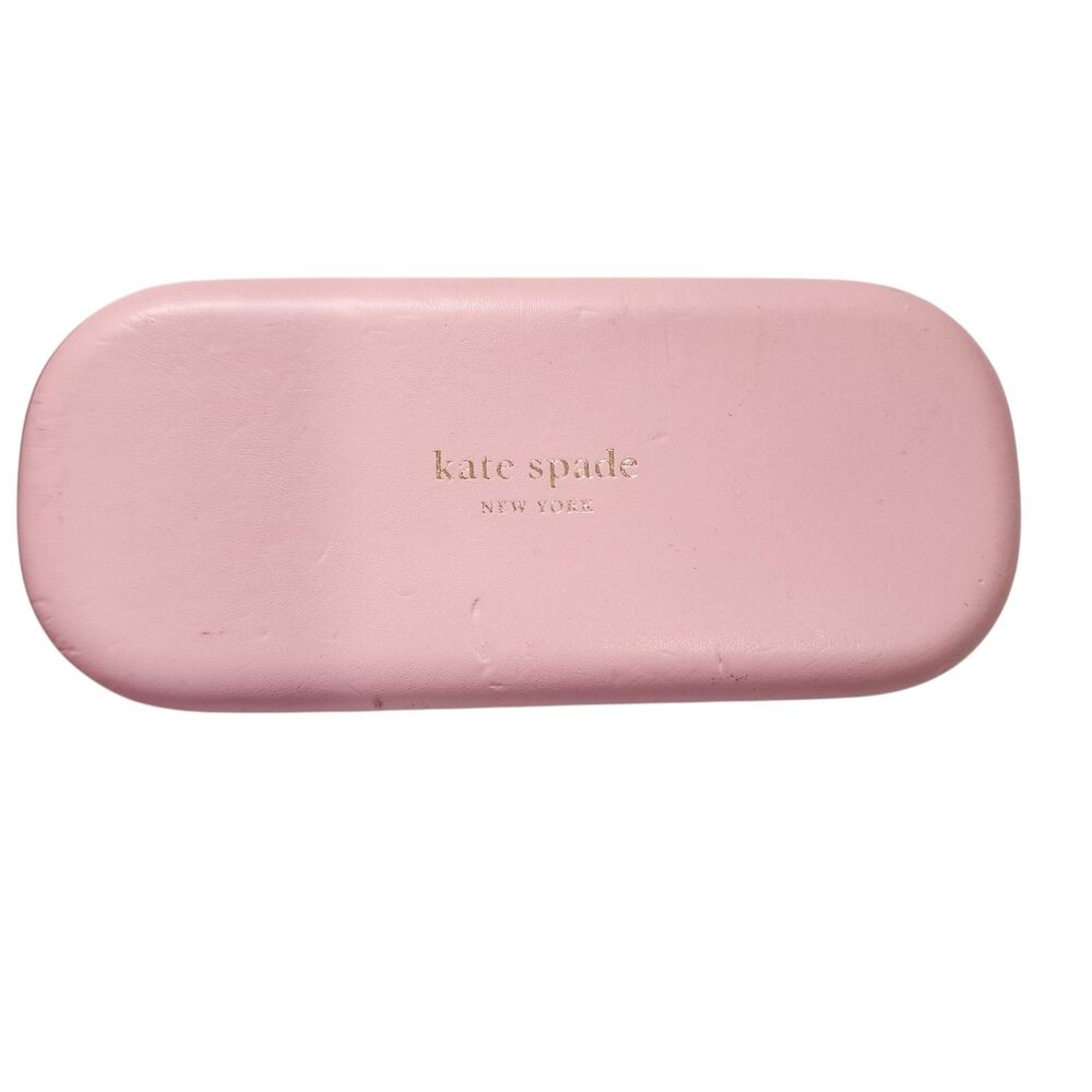 Kate Spade Sunglasses Case Pink Green Clamshell Hard Shell Hello Sunshine